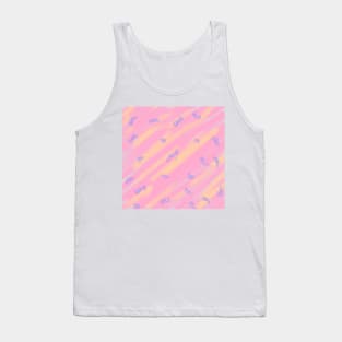 Pink red yellow watercolor abstract glitter art Tank Top